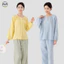 Áo len Cardigan cổ tròn 100% cotton và Bộ đồ ngủ dài màu sắc đa dạng dành cho nữ