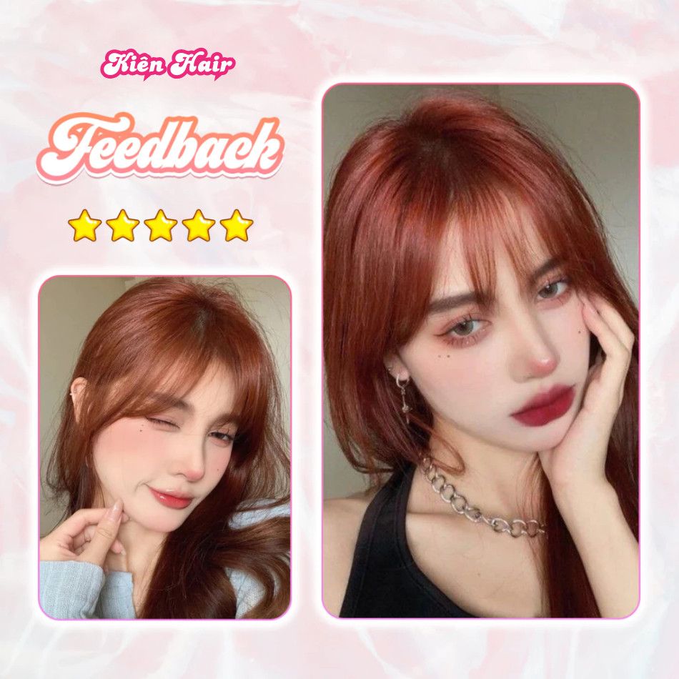 Thuốc nhuộm Tóc Cam Đỏ, tặng kèm oxy trợ dưỡng và bao tay | Trunghair