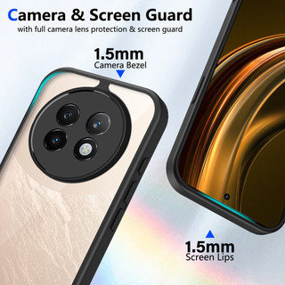 Dành cho Realme 12 4G / 12X 5G / 13 Pro Plus 5G Ốp điện thoại cứng trong suốt Khung silicon mềm chống rơi mỏng