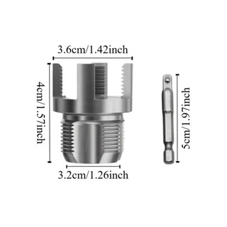Dụng cụ ren ống YONDR, Vòi ren nhựa PVC PPR bên trong 1 Inch, Sửa chữa đa năng di động Dụng cụ khai thác ống hoạt động dễ dàng Ống nhựa PVC
