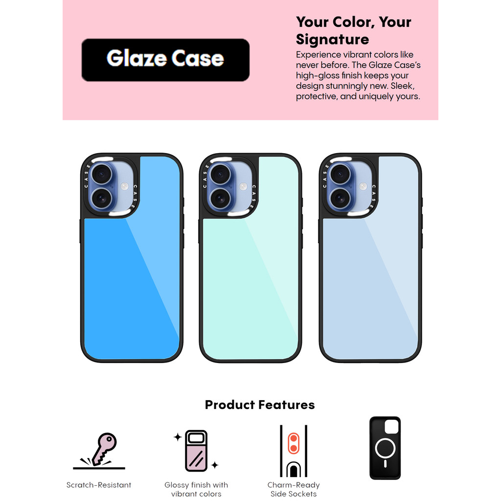 CASECASE X Tiffany Blue Series Glaze Chống Trầy Xước Từ Hút Ốp Lưng iPhone Cho IPhone 17 Air 16 15 14 Pro Max Plus Có Hộp Khắc logo