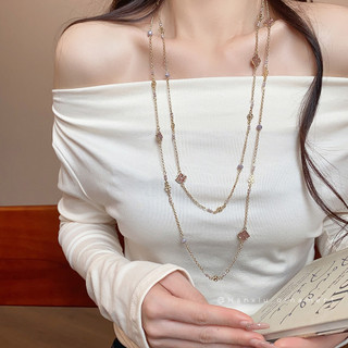 Bộ bông tai vòng tay vòng cổ pha lê rỗng dầu hai mặt