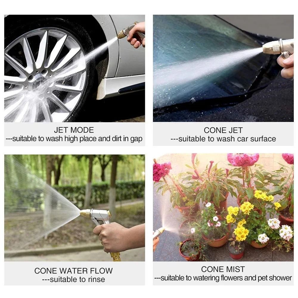 Máy bay phản lực ống nước LACYES, Xịt nước sân vườn bằng hợp kim nhôm áp suất cao, Chế độ phun có thể điều chỉnh hiệu quả di động Làm sạch mạnh mẽ Máy giặt phun nước ô tô Làm sạch sàn