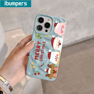 Ibumpers Ốp Điện Thoại Dễ Thương Giáng Sinh Vui Vẻ Họa Tiết Hoạt Hình Silicon Mềm Cao Cấp Vỏ Chống Sốc Cho iPhone 11 12 13 14 15 16 17 Pro Max IP 7 8 Plus Iphon X XS XR Xs max