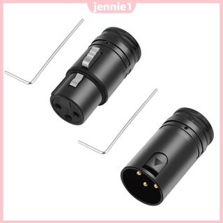 Bộ chuyển đổi hàn micro XLR nhỏ gọn từ nam sang nam / nữ sang nữ có cờ lê Đầu nối hàn XLR Vỏ hợp kim kẽm cho bộ khuếch đại công suất [jennie1.vn]