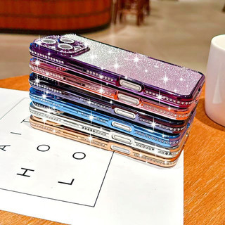 Ốp lưng iPhone đính đá pha lê lấp lánh sang trọng, bảo vệ camera cho iPhone 17 16 15 14 13 12 Pro Max 17 Air