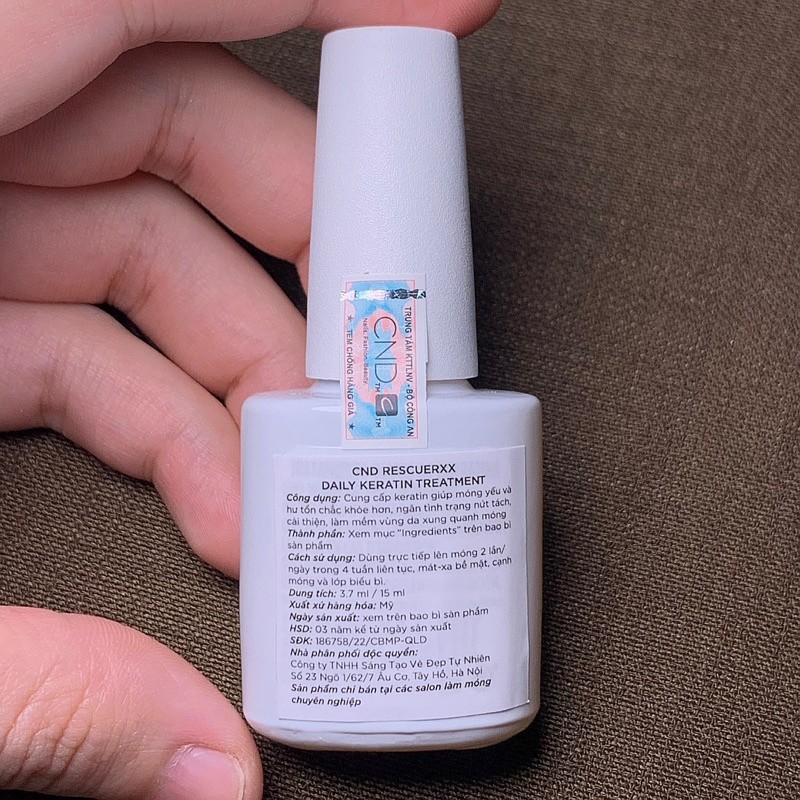 Dầu Dưỡng Móng bổ sung Daily Keratin Treatment CND RescueRxx 15ml [ MK ]