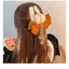 Kẹp tóc cá mập ngọc trai tua rua nơ lớn, phù hợp thời trang sang trọng thu đông