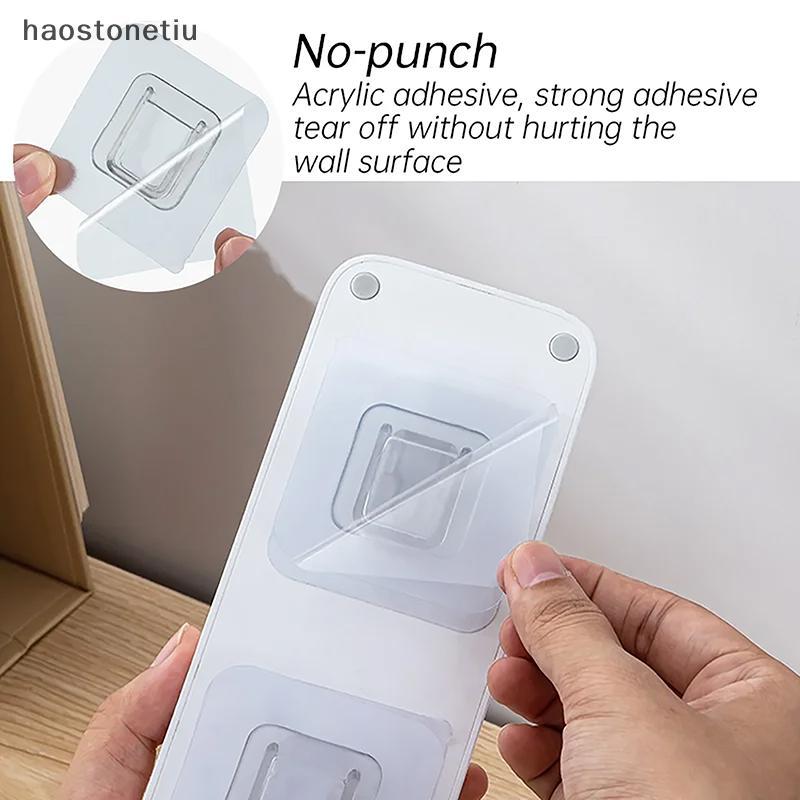 NS 1-10 Cặp Móc Treo Tường Hai Mặt Trong Suốt Hút Hút Móc Phòng Ngủ Nhà Bếp Đa Năng Tổ Chức Giá Đỡ NS