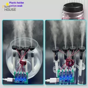 PlumHOUSE Bốn Máy Tạo Độ Ẩm Type-C USB Máy Tạo Độ Ẩm DIY Bộ Dụng Cụ Máy Phun Sương Và Trình Điều Khiển Bảng Mạch Atomizer Tấm Có Chân Đế VN