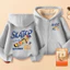 Áo khoác lông cừu bé trai Áo khoác trẻ em mùa đông ấm áp Zip Up Áo khoác ngoài dày Sherpa có mũ trùm đầu