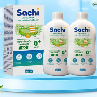 Nước Tắm Gội Sả Chanh Cho Bé Sachi 500ml- Hỗ Trợ Làm Sạch Ngăn Ngừa Rôm Sảy, Mẩn Ngứa Và Mảng Bám Da Đầu, Giữ Ấm Cơ Thể