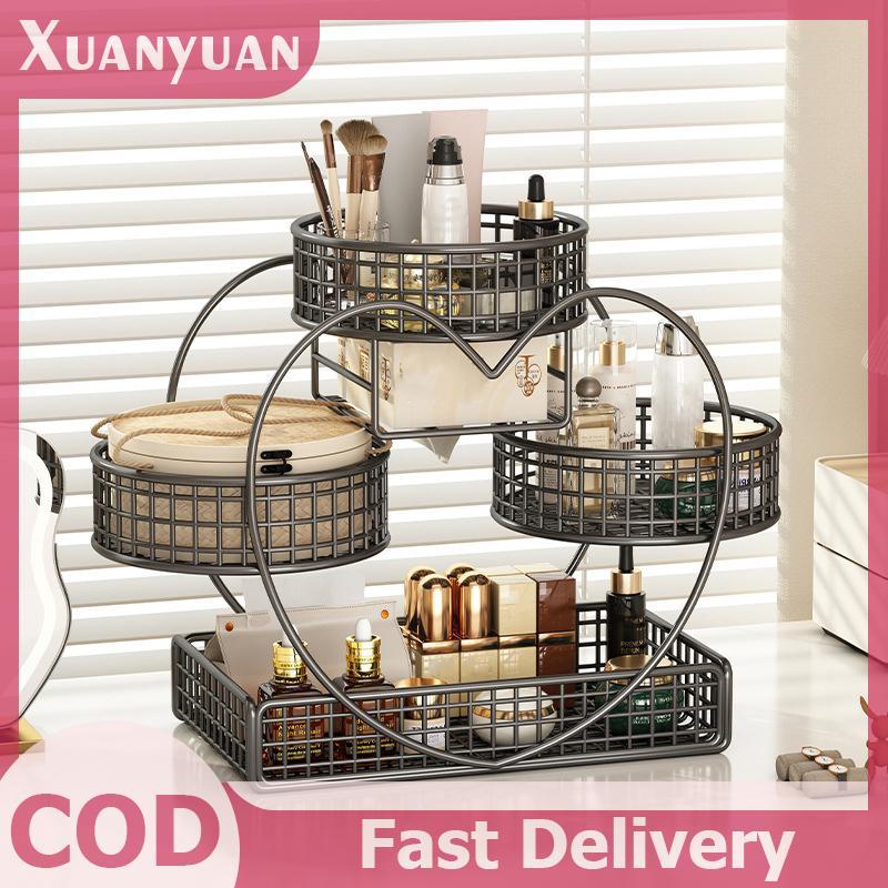 XUAN 1 Dụng Cụ Sắp Xếp Mỹ Phẩm Bằng Kim Loại Trơn Nhẹ -Tò Trang Điểm Giá Để Đồ Trang Điểm Hiện Đại Vanity Để Bàn Kệ VN