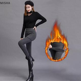 Misa Quần Legging Nữ Giả Hai Miếng Váy Quần Co Giãn Eo Ấm Áp Ôm Váy Legging