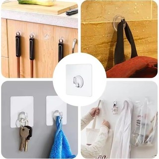 10 / 20 / 30 Cái Không Khoan Trong Suốt Chống Thấm Nước Móc Treo Tường - Móc Treo Bảo Quản Dính Mạnh Đa Năng