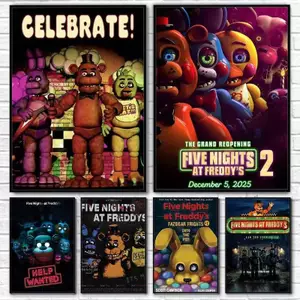 Fnaf Năm Đêm Tại Freddys Poster Treo Tường Nghệ Thuật Cổ Điển, Trang Trí Nhà Cửa, Quà Tặng