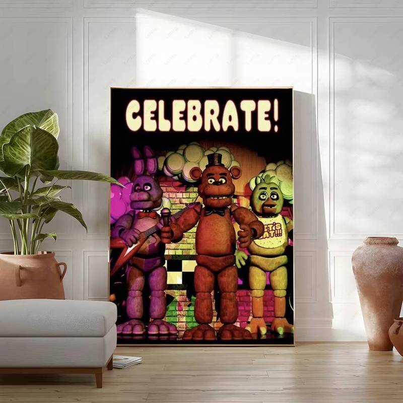 Fnaf Năm Đêm Tại Freddys Poster Treo Tường Nghệ Thuật Cổ Điển, Trang Trí Nhà Cửa, Quà Tặng