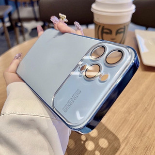 Dành Cho IPhone 17 16 15 14 13 12 Pro Max Có Ống Kính Kính Bảo Vệ Phim Ốp điện thoại Có logo Cửa Sổ Lớn Giây Thay Đổi iPhone 17 AG Mờ Chống Vân Tay Cứng Thích Hợp