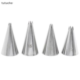 Tutu 9 Chiếc Open Star Cream Piping Vòi Phun Trang Trí Bánh Bộ Kim Loại Bánh Ngọt Túi Mẹo VN