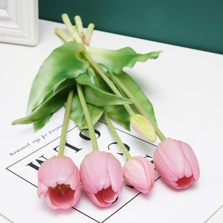 Hoa Tulip Giả Cao Su Cao Cấp Cảm Ứng Như Thật Decor Trang Trí Nhà Cửa Phụ Kiện Chụp Ảnh Phong Cách Bắc Âu Bó 5 Cành Đẹp Sang Trọng Cho Phòng Khách Ngủ Tiệc Cưới Sinh Nhật Quà Tặng Đạo Cụ Studio Nội Thất Mềm Mại Bền Màu Đa Dạng Sắc Latex Silk