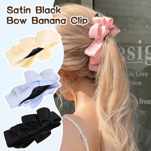 Kẹp Chuối Nhung Satin Lớp 3D Cho Nữ - Phụ Kiện Tóc Thời Trang Thân Thiện Vói Làn Da, 4 Màu Chọn Lựa