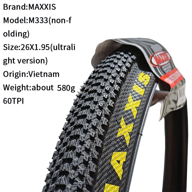 Maxxis M333 PACE Mtb Lốp Xe Đạp 26 * 1.95 26 * 2.1 27.5 X1.95 27.5x2.1 29 x 2.1 29er Xe Đạp Leo Núi Dây Thép Lốp Xe Đạp 1PC