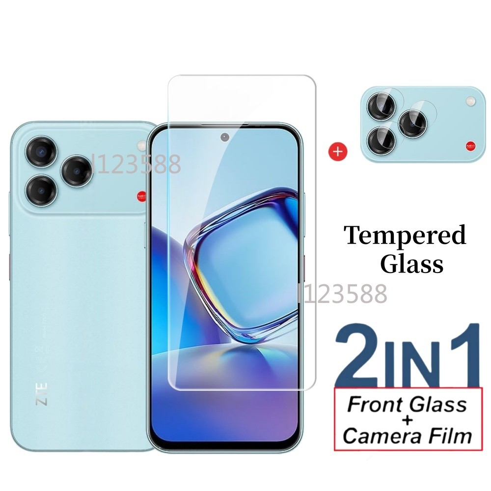 Dành Cho ZTE Blade V80 Thiết Kế Nubia 4G 2In1 Ống Kính Máy Ảnh Bảo Vệ Màn Hình Dành Cho ZTE BladeV80 Thiết Kế 4G 2025 V80Design Kính Cường Lực Chống Trầy Xước Vỏ Bảo Vệ Phim