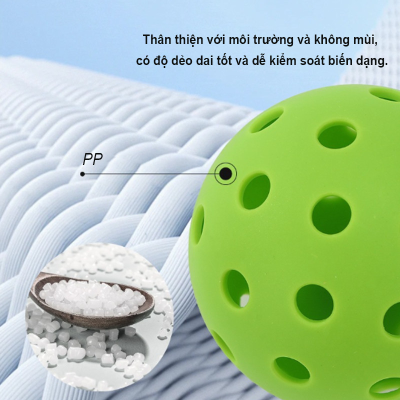 Bóng Pickleball 40 Lỗ Tiêu Chuẩn 74mm - Chất Liệu PE Đàn Hồi Cao, Phù Hợp Tập Luyện & Thi Đấu, Độ Nảy Hoàn Hảo