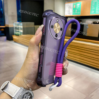 Ốp lưng Honor X9D 5G Vỏ trong suốt chống sốc có dây buộc 2025 Thiết kế mới Camera Protecion Vỏ điện thoại mềm siêu mỏng HonorX9D