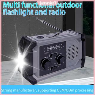 Đài phát thanh khẩn cấp quay tay Đài phát thanh thời tiết AM / FM có đèn pin LED Báo động SOS Đài phát thanh di động cho các trường hợp khẩn cấp ngoài trời trong nhà [jennie1.vn]