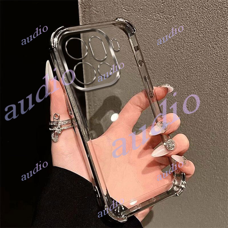 Ốp điện thoại trong suốt mạ bốn góc OPPO Find X9 Pro 5G cho Oppo Find X9 FindX9 Pro 5G Ốp lưng silicon mềm chống sốc sang trọng cho OPPO Find X9Pro FindX9Pro 5G