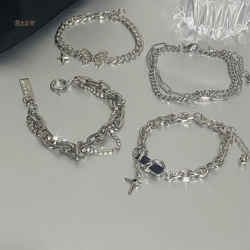 Product image Vòng tay đá quý zircon hai lớp thiết kế độc đáo màu đen, quà tặng ý nghĩa cho cô nàng.
