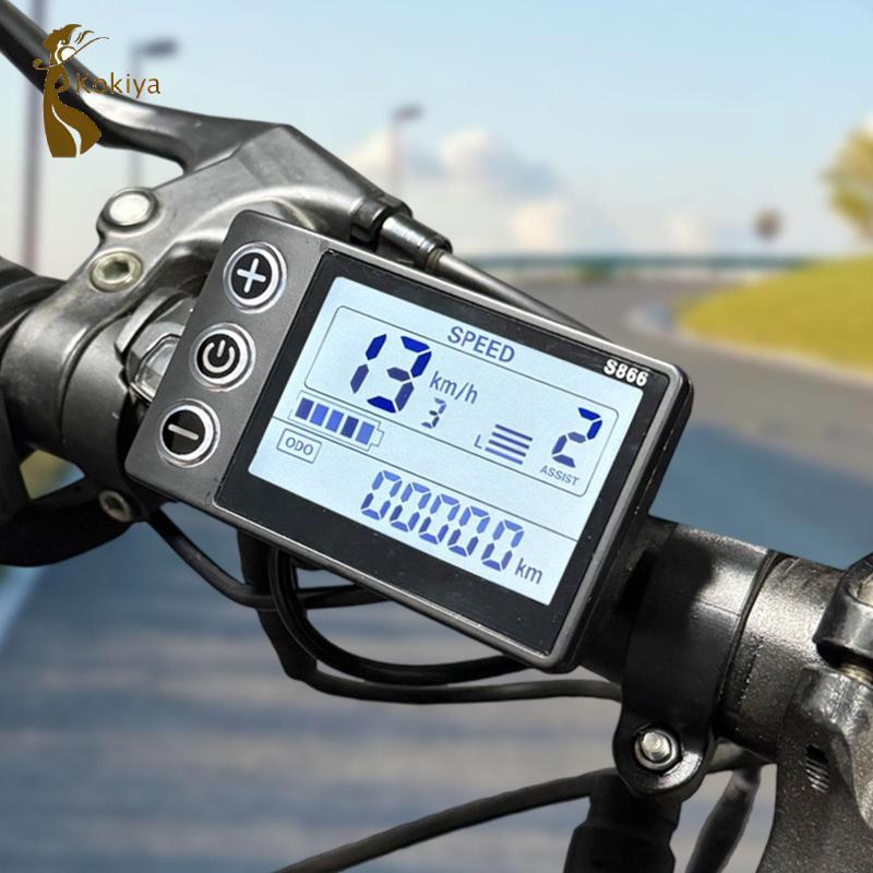 Xe Đạp Điện LCD S866 Đồng Hồ Hiển Thị 24V 36V 48V Ebike Màn Hình LCD Điều Khiển