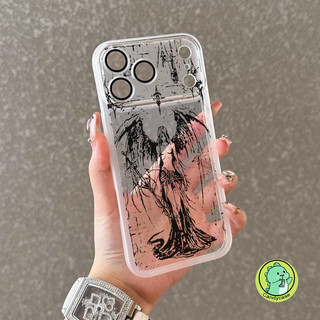 Vintage Gothic Dark Angel Ốp Điện Thoại OnePlus ACE 5 Racing Ultra 3 3V 2 Pro 5G 4G Vỏ Chống Sốc Y2K Dễ Thương Có Ống Kính Kính