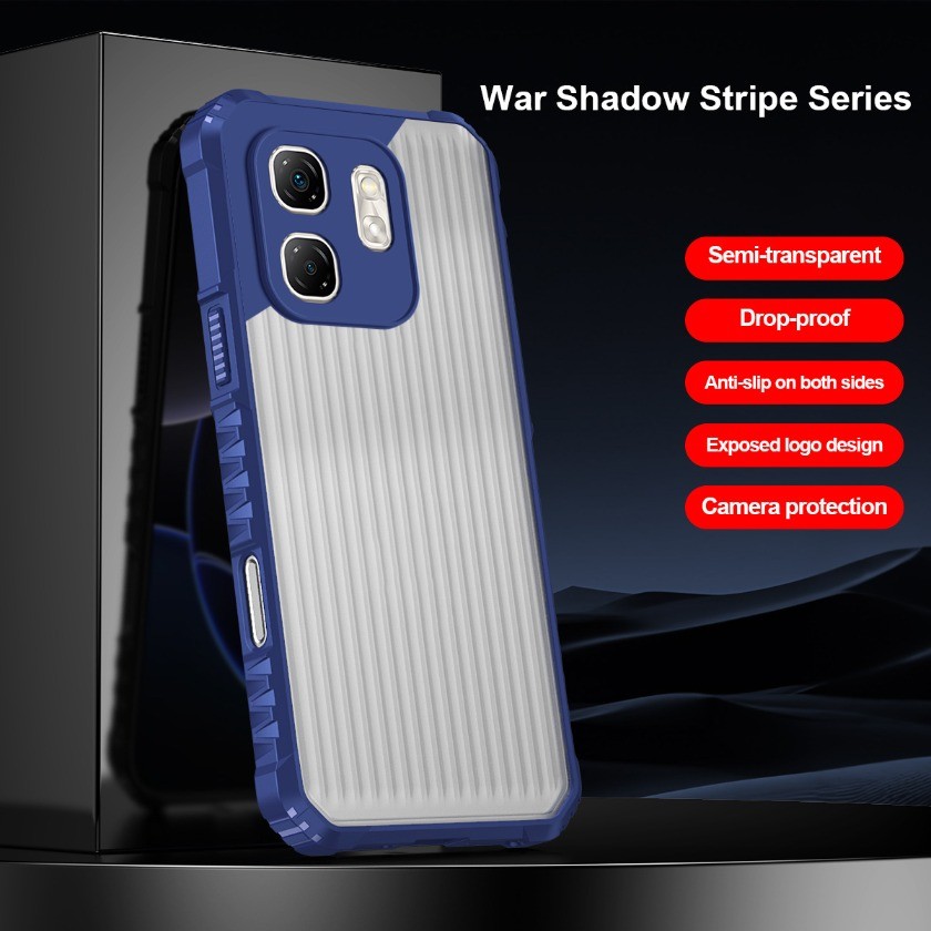 Ốp Điện Thoại Sóng Sọc Chiến Tranh Cao Cấp Cho Infinix Hot 40i 50i 40 50 Pro + Note 30 40 50 Pro + Smart 9 8 HD 8 Pro Plus X6531 Vỏ Cao Cấp Sọc Sóng Chống Vân Tay