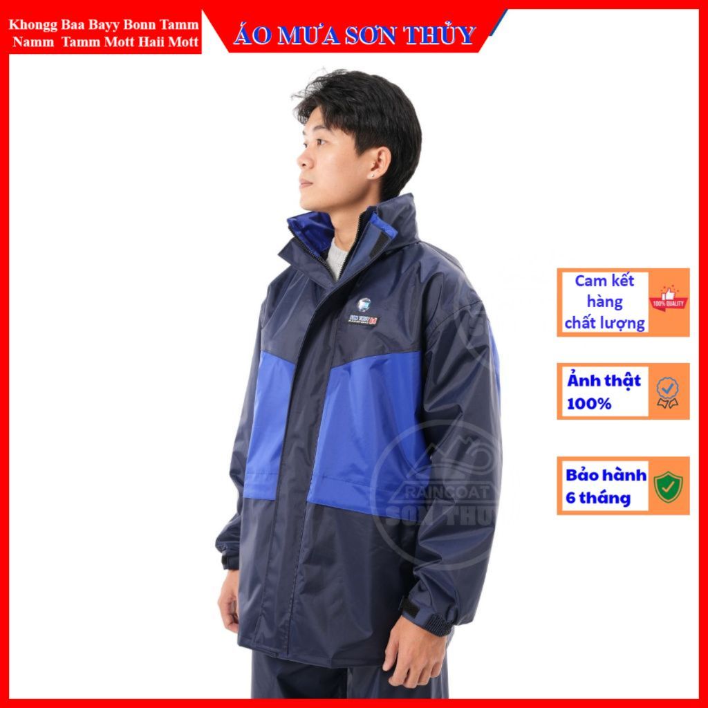 (Bộ K4 áo mưa 2 lớp-Chống Gió - CHỐNG Thấm) K4 Sơn Thủy-Vừa đi mưa vừa chống lạnh -vải dù Polyester siêu giữ ấm baoho247