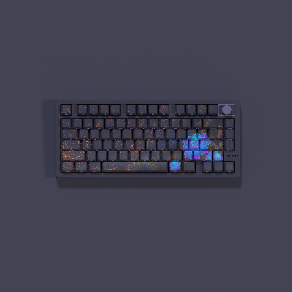 Keycap PBT Peony Hoa Hồng Engraved | KCAP - World of keycaps