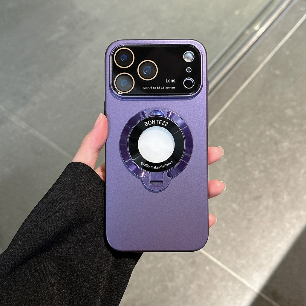 Thích hợp cho iphone 17 Pro Max PC Vỏ điện thoại giá đỡ từ tính cửa sổ lớn