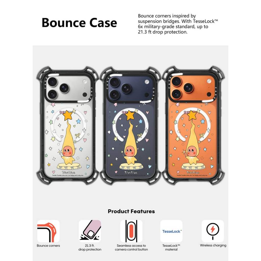 CASECASE X Star Hộp đựng cây thông Noel hút từ tính Mặt sau Acrylic cứng cho Apple IPhone 14 / 15 / 16 / 17 Pro Max với bao bì cao cấp