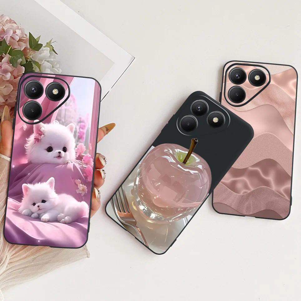 Ốp Cho Tecno Pova 7 Pro Pova 7 Ultra LJ8 LJ9 Ốp Điện Thoại Ốp Lưng Điện Thoại Hình Động Vật Hoạt Hình Dễ Thương Họa Tiết Sư Tử Rồng Vỏ Màu Đen Mềm