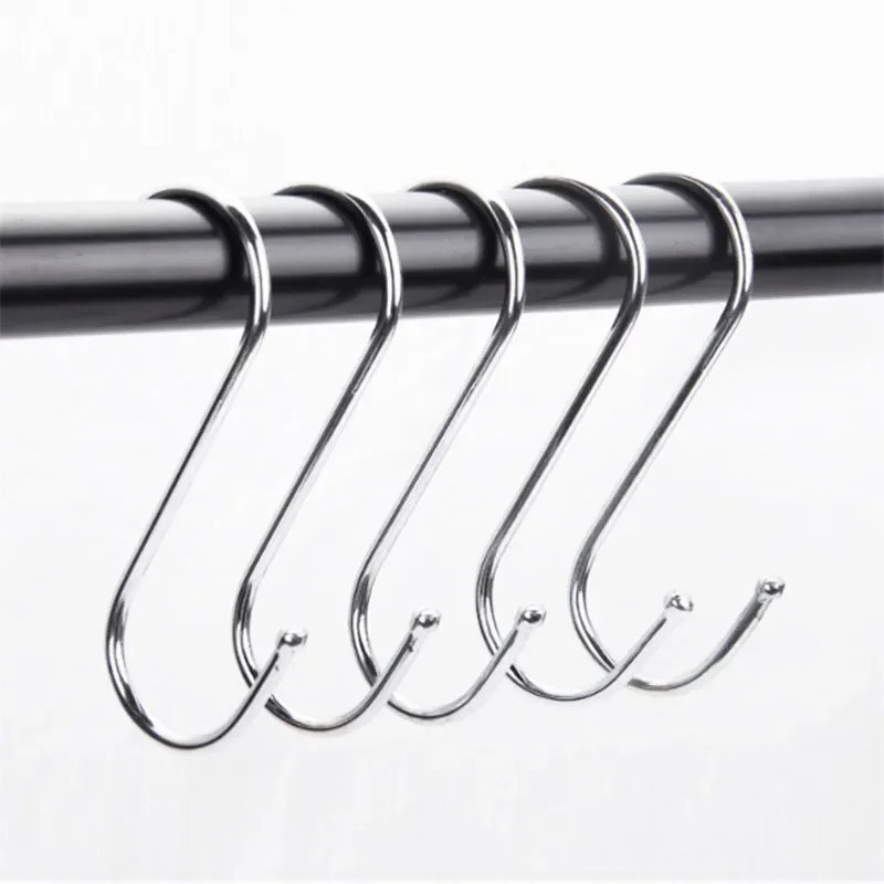 10 Móc Chữ S Thép Không Gỉ Đa Năng Treo Nhà Bếp, Phòng Tắm, Lan Can FE123