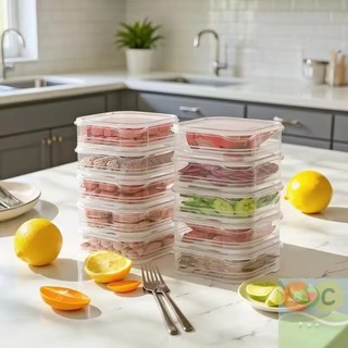 1 / 3 / 5 Hộp Bảo Quản Thịt Đông Lạnh - Phân Loại Thực Phẩm Kín Hộp Đựng Tươi Giữ Kín