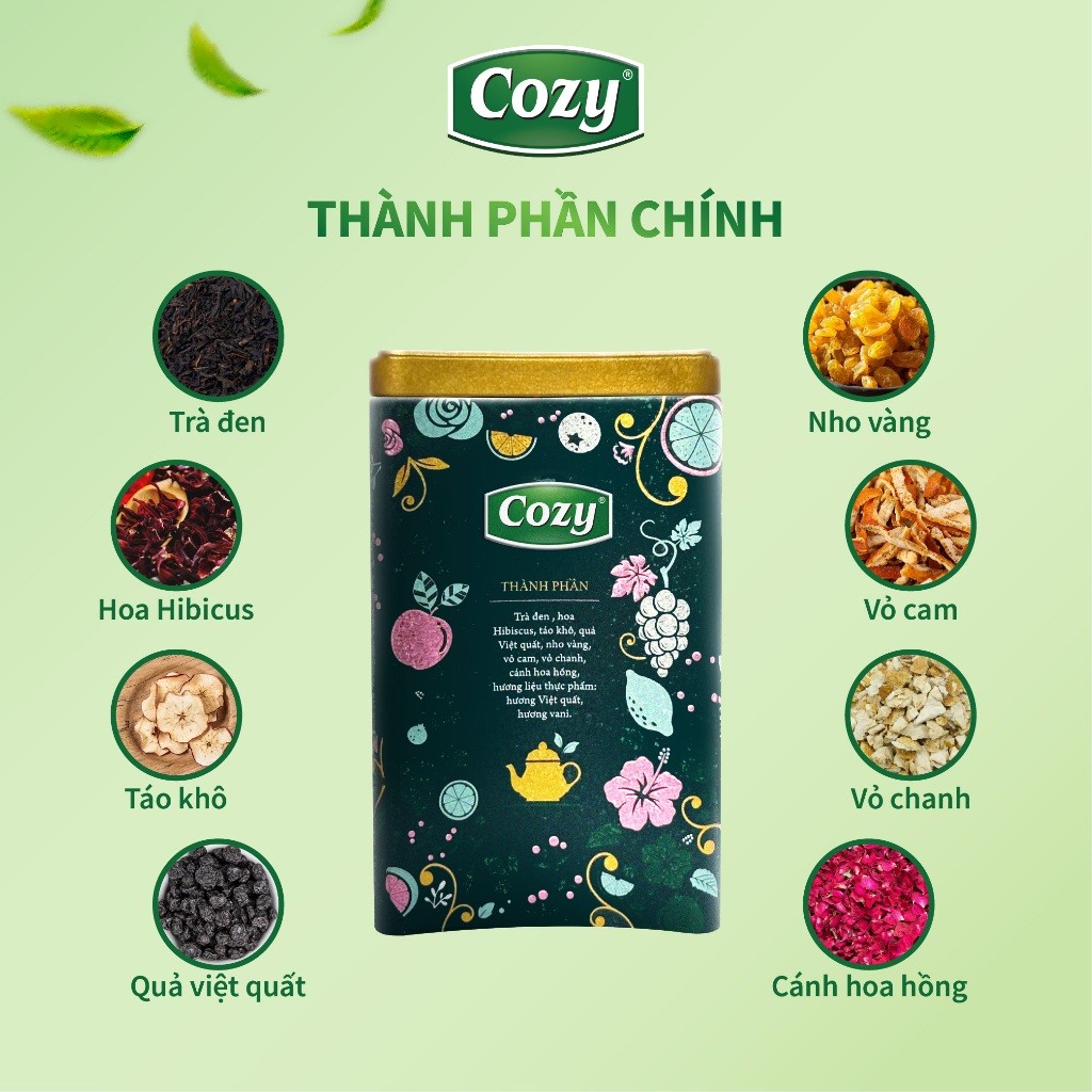 Product image [VOUCHER 30%] Trà Trái Cây Cozy Premium (Date 12/2026) – Túi Lọc 3D Cao cấp | Detox – Thanh Nhiệt | Hộp 10 Gói x 3g 4