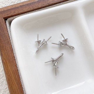 Mặt dây chuyền handmade mạ đồng vàng 14K với kim cương nhân tạo và ngọc trai zircon rỗng - Phụ kiện trang sức DIY