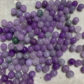 ((10 cái) Ngọc tím tự nhiên 6mm từ Bashan - Nguyên liệu làm vòng tay)