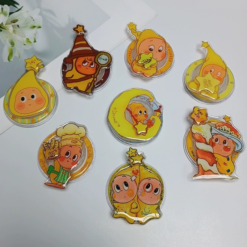 Hoạt Hình Dễ Thương Ngôi Sao Người Từ Giá Đỡ Điện Thoại Lưng Dính Túi Khí Để Bàn Cố Định Độ Hấp Thụ Mạnh