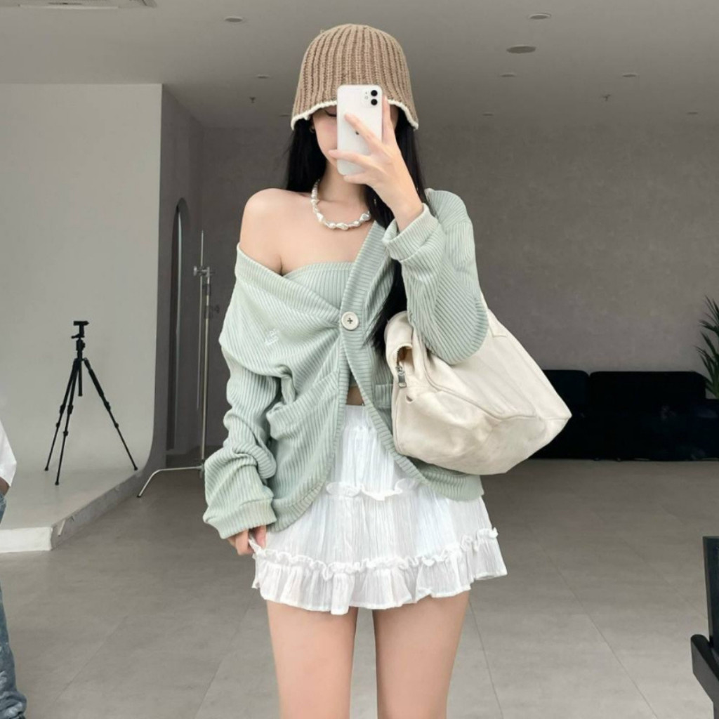 Chân Váy Nữ BABEE Dáng Ngắn Xòe Tầng Lưng Chun Có Lót Trong Chất Xốp Co Dãn Thoải Mái Xinh Xắn