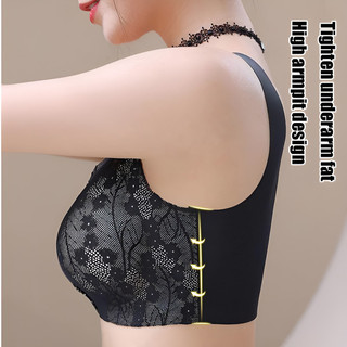 『Brelira』Áo ngực ren khóa trước không gọng liền mạch cỡ lớn thoải mái gợi cảm cho nữ