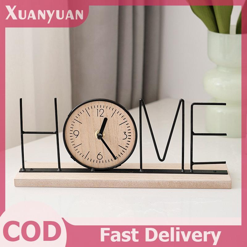 XUAN 1 Đồng Hồ Gỗ Trang Trí Nhà Sáng Tạo Đồng Hồ Bàn Phong Cách Bắc Âu Thời Trang Nghệ Thuật Đồ Trang Trí VN