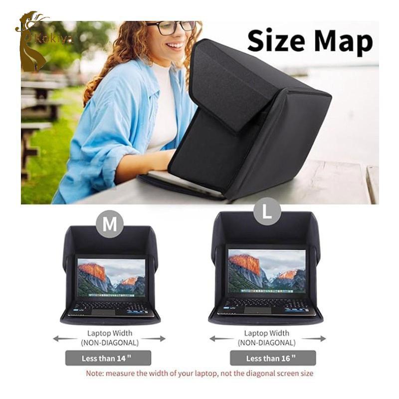 Tấm che nắng máy tính xách tay 16 inch, túi bảo vệ màn hình, vỏ che chắn, mũ che riêng tư để làm việc ngoài trời